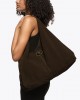 Kurt Geiger Chelsea Large Slouch Hobo Dark Brown Τσάντα Ώμου
