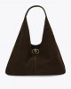 Kurt Geiger Chelsea Large Slouch Hobo Dark Brown Τσάντα Ώμου