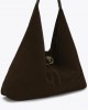 Kurt Geiger Chelsea Large Slouch Hobo Dark Brown Τσάντα Ώμου