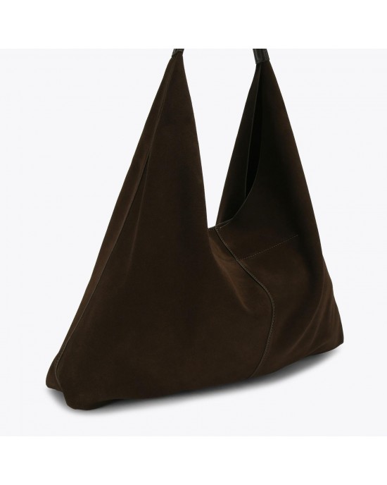 Kurt Geiger Chelsea Large Slouch Hobo Dark Brown Τσάντα Ώμου