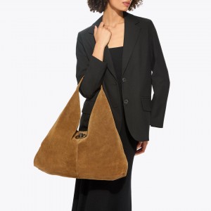 Kurt Geiger Chelsea Large Slouch Hobo Tan Τσάντα