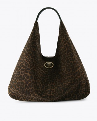 Kurt Geiger Chelsea Large Slouch Hobo Brown Τσάντα Ώμου