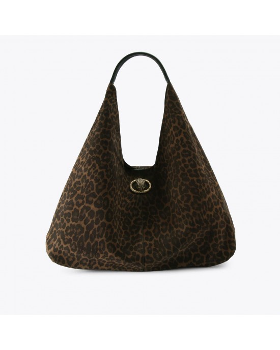 Kurt Geiger Chelsea Large Slouch Hobo Brown Τσάντα Ώμου