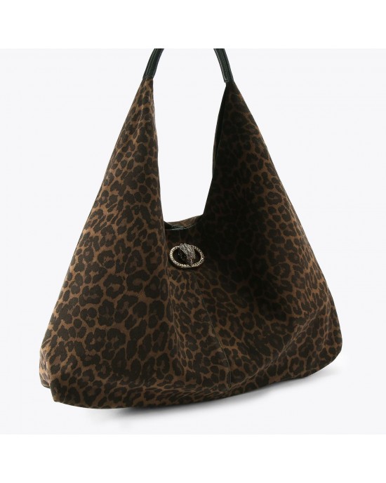 Kurt Geiger Chelsea Large Slouch Hobo Brown Τσάντα Ώμου