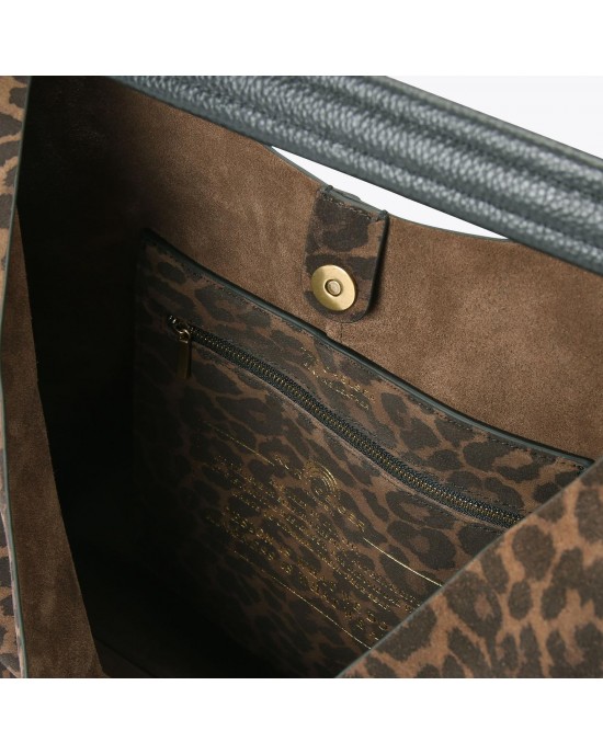 Kurt Geiger Chelsea Large Slouch Hobo Brown Τσάντα Ώμου