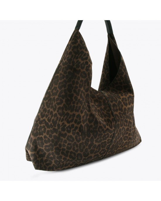 Kurt Geiger Chelsea Large Slouch Hobo Brown Τσάντα Ώμου