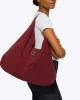 Kurt Geiger Chelsea Large Slouch Hobo Wine Suede Τσάντα Ώμου