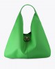 Kurt Geiger Chelsea Large Slouch Hobo Green Leather Τσάντα Ώμου