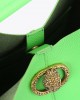 Kurt Geiger Chelsea Large Slouch Hobo Green Leather Τσάντα Ώμου