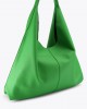 Kurt Geiger Chelsea Large Slouch Hobo Green Leather Τσάντα Ώμου