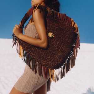 Kurt Geiger Shoreditch LG Hobo Fringe Suede Τσάντα