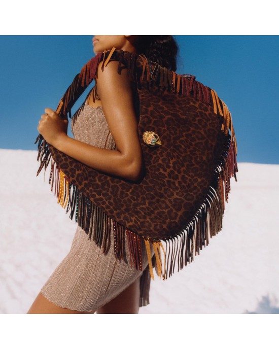 Kurt Geiger Shoreditch LG Hobo Fringe Suede Τσάντα