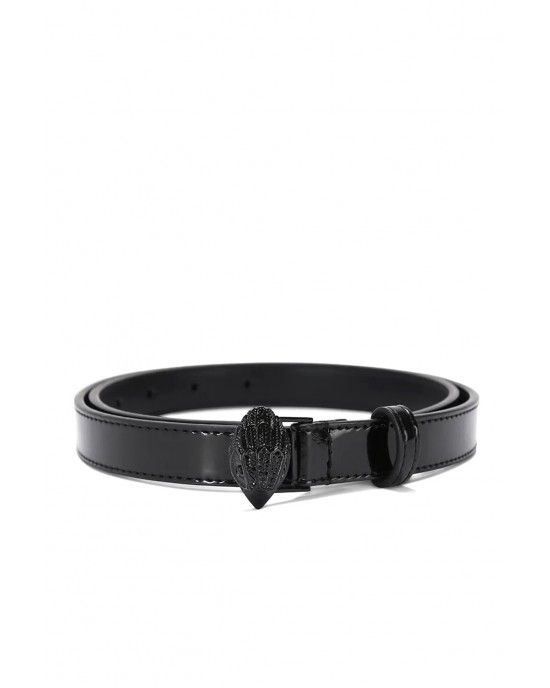 Kurt Geiger Eagle 20 Black Leather Ζώνη
