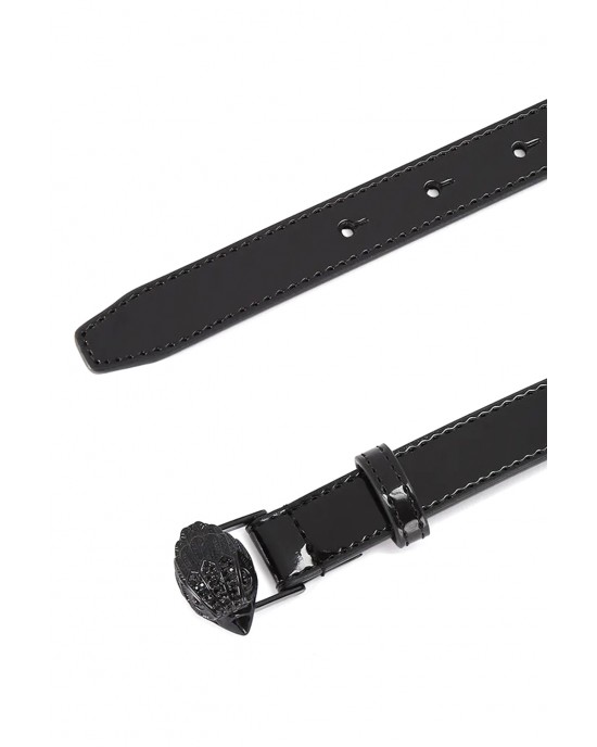 Kurt Geiger Eagle 20 Black Leather Ζώνη