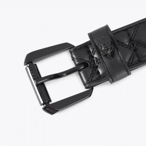 Kurt Geiger Kensington 30 Black Leather Ζώνη