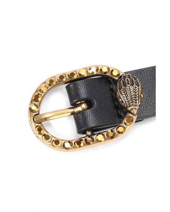 Kurt Geiger Mayfair 18 Black Leather Ζώνη