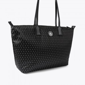 Kurt Geiger Recycled Shopper Studs Black Τσάντα Ώμου