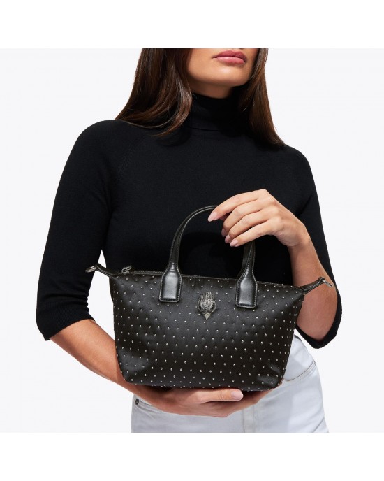 Kurt Geiger Small Recycled Shopper Studs Black Τσάντα Χειρός