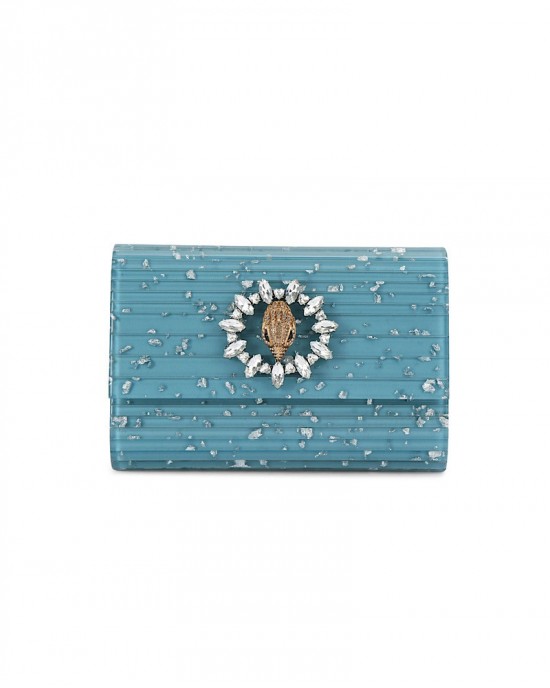 Kurt Geiger Party Eagle Clutch Light Blue Τσάντα Ώμου