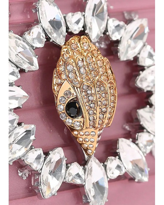 Kurt Geiger Party Eagle Clutch Pink Τσάντα Ώμου