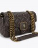 Kurt Geiger Pimlico Brown Grained Leather Τσάντα Ώμου