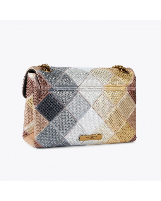 Kurt Geiger Fabric Kensington Crystal Mini Τσάντα Ώμου