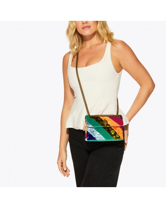 Kurt Geiger Velvet Mini Kensington Τσάντα Ώμου