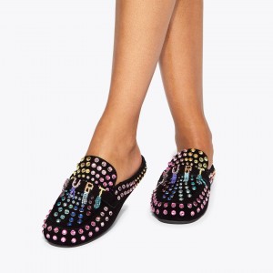 Kurt Geiger Kurt Crystal Slipper Black Combination Παντόφλες