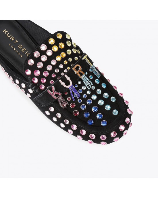Kurt Geiger Kurt Crystal Slipper Black Combination Παντόφλες