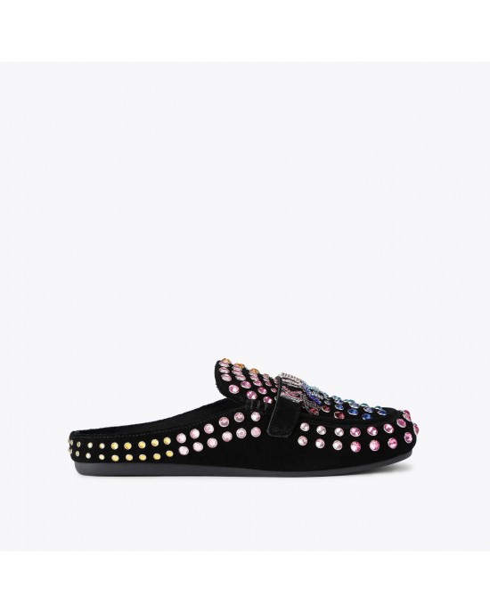 Kurt Geiger Kurt Crystal Slipper Black Combination Παντόφλες
