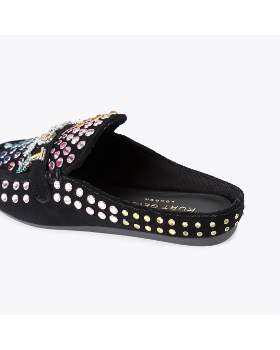 Kurt Geiger Kurt Crystal Slipper Black Combination Παντόφλες