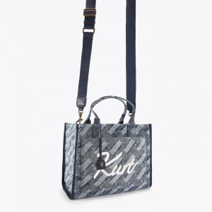 Kurt Geiger Kurt Tote Denim Τσάντα Χειρός