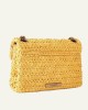 Kurt Geiger Raffia Mini Kensington Yellow Τσάντα