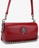 Kurt Geiger Sloane Soft Leather Red Τσάντα Ώμου