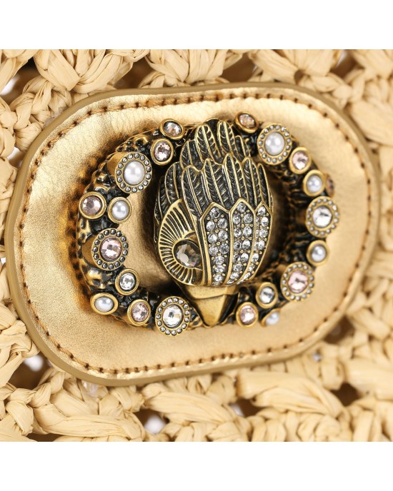 Kurt Geiger Chelsea Ruffle Tote Beige Τσάντα