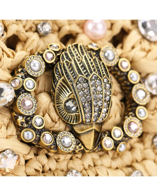 Kurt Geiger Chelsea Small Ruffle Beige Shoulder Τσάντα