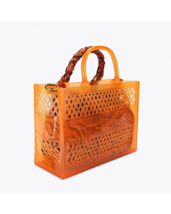 Kurt Geiger Small Jelly Tote Tan Comb Τσάντα