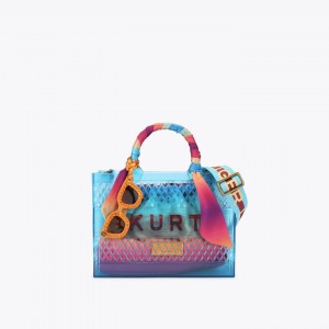 Kurt Geiger Small Jelly Tote Blue Τσάντα