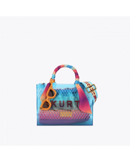 Kurt Geiger Small Jelly Tote Blue Τσάντα