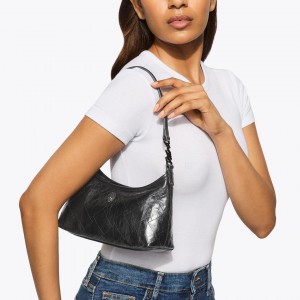 Kurt Geiger Sling Vinyl Shoulder Black Τσάντα