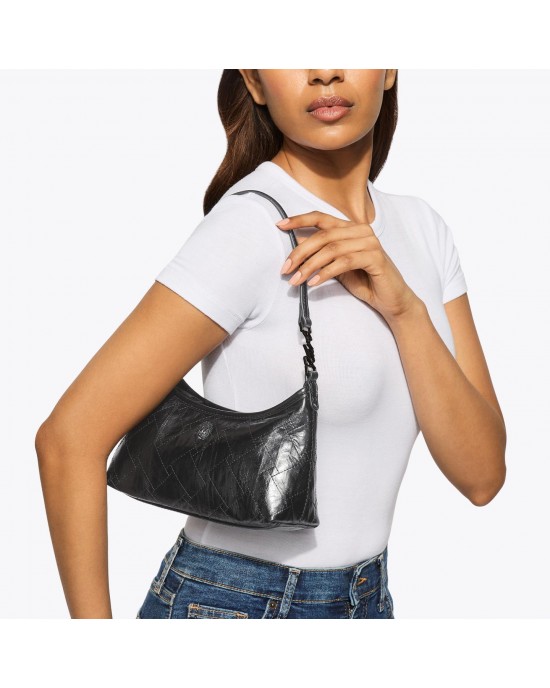 Kurt Geiger Sling Vinyl Shoulder Black Τσάντα