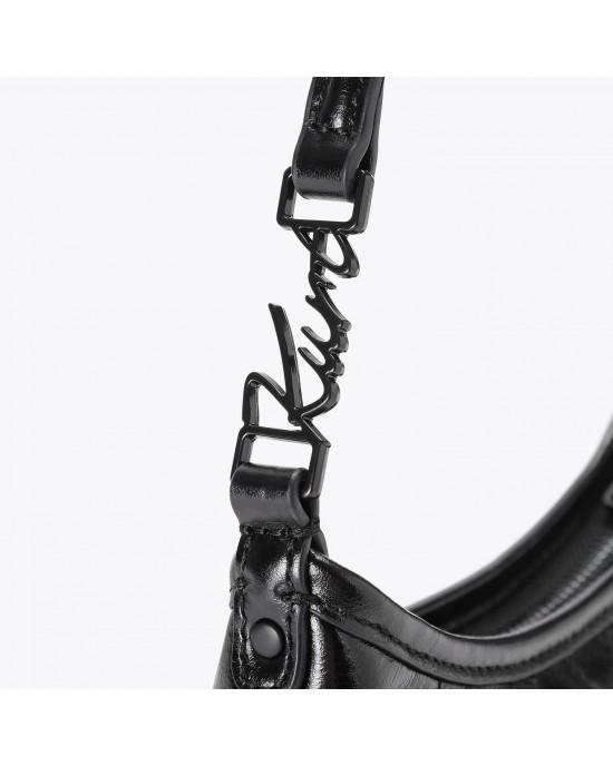 Kurt Geiger Sling Vinyl Shoulder Black Τσάντα