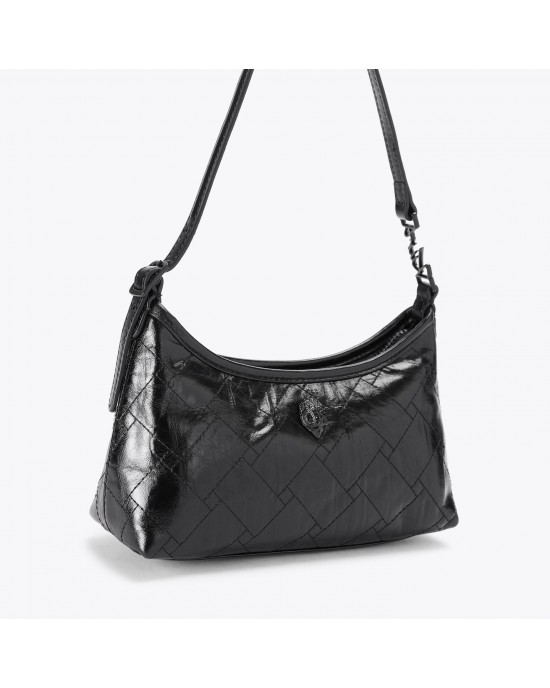 Kurt Geiger Sling Vinyl Shoulder Black Τσάντα