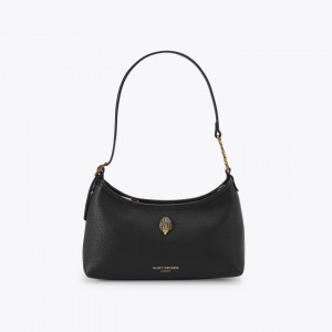 Kurt Geiger Mini Kurt Shoulder Black Τσάντα Ώμου
