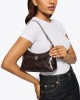 Kurt Geiger Sling Vinyl Shoulder Dark Brown Τσάντα Ώμου