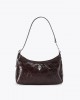Kurt Geiger Sling Vinyl Shoulder Dark Brown Τσάντα Ώμου