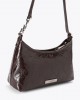 Kurt Geiger Sling Vinyl Shoulder Dark Brown Τσάντα Ώμου