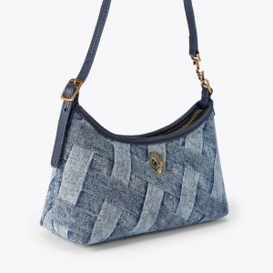 Kurt Geiger Mini Kurt Denim Shoulder Τσάντα Ώμου