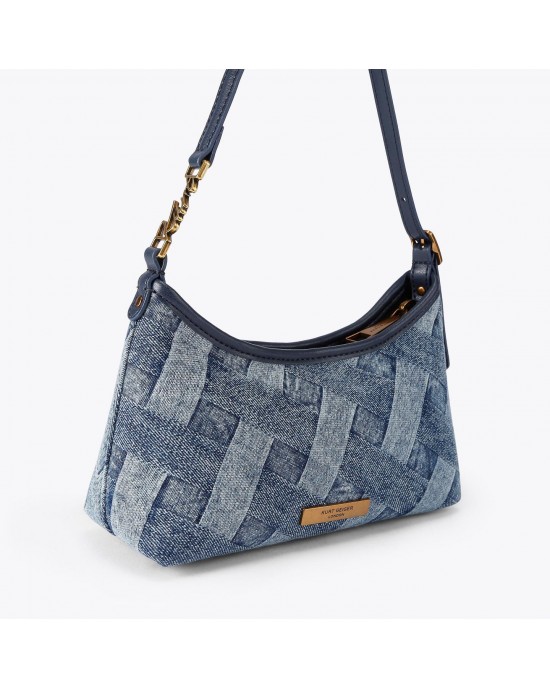 Kurt Geiger Mini Kurt Denim Shoulder Τσάντα Ώμου