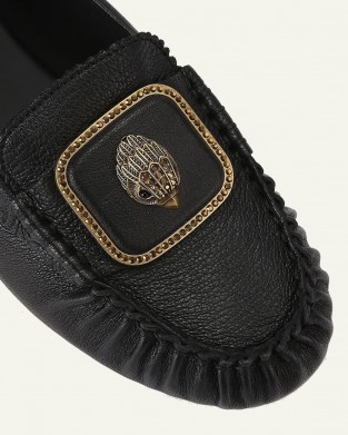 Kurt Geiger Pimlico Black Leather Μοκασίνια